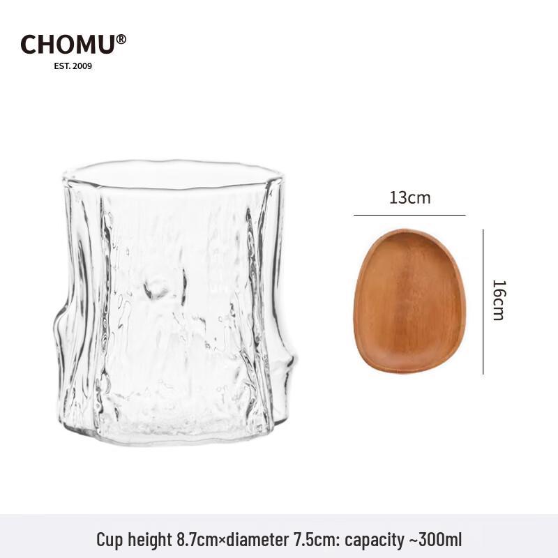 Vintage Japanese Dirty Coffee Glass Cup with Saucer