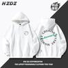 Amerikanische High Street Ring Englischer Aufdruck Kapuzenpullover Herren Herbst und Winter Langarm Locker Trend Paar Sportbekleidung