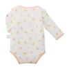 MIKI HOUSE Long Sleeve Baby Undershirt, All-Over Print, 100% Cotton, Made In Japan, for Boys and Girls, Newborns, 70cm, Yellow, Size 40-1525-140