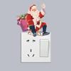 Wall Decals Santa Claus Elk Snowman Switch Sticker Christmas Wall Switch Panel DecorativeNew Year Removable Wall Mural Art Pvc