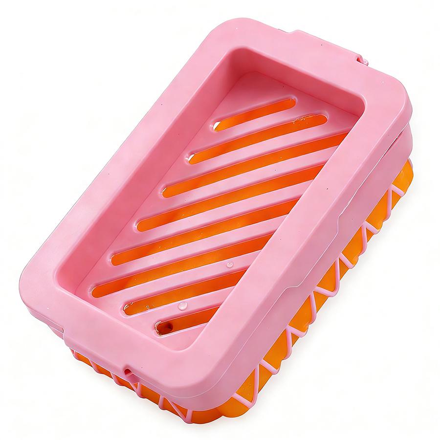 2in1 Anti-shedding Soap Storage Box with Mesh Surface Bathroom Drain Storage Box Convenient Daily Clothing Cleaning Accessories