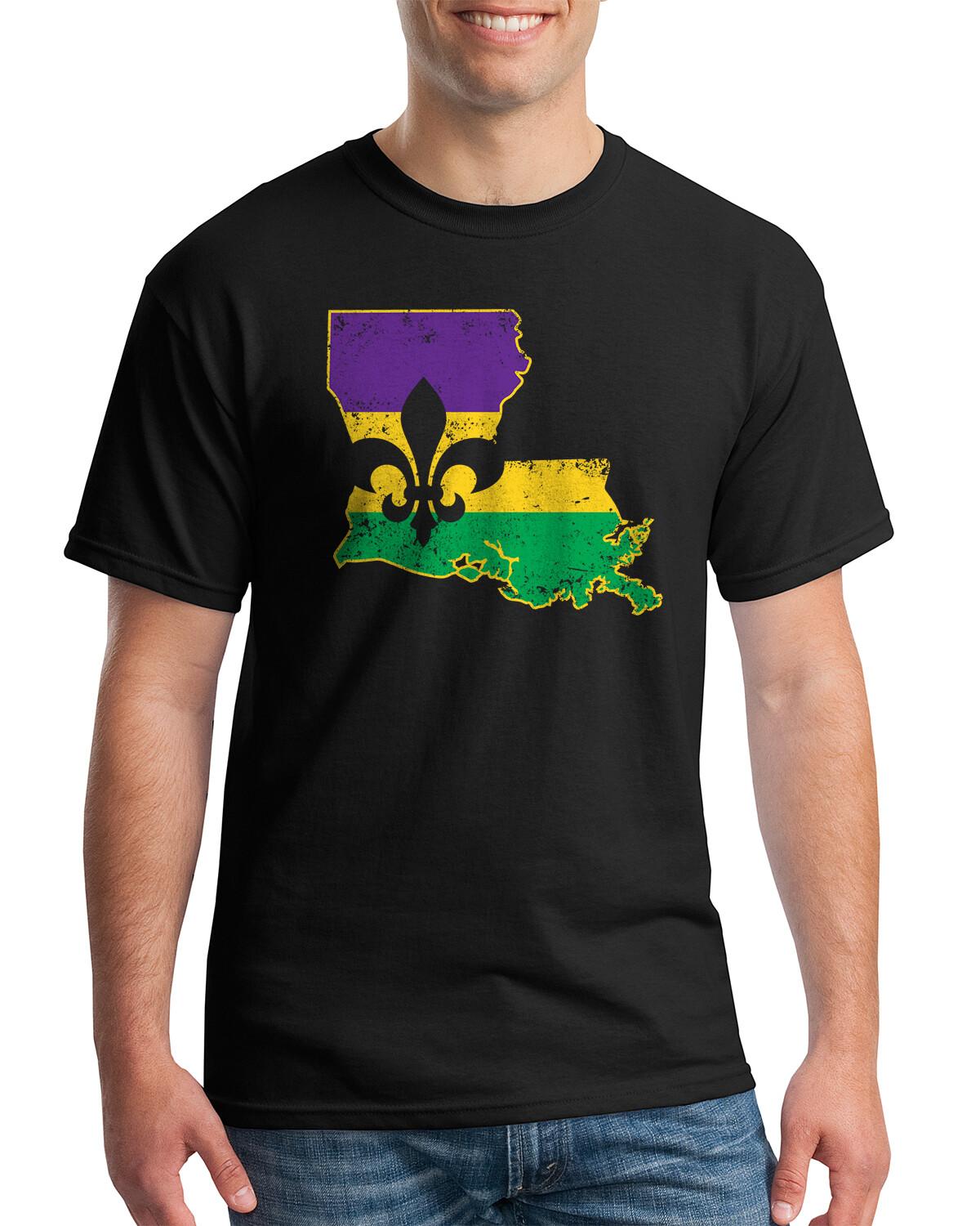 Mardi Gras Louisiana Fleur De Lis Men s T-Shirt New Orleans L