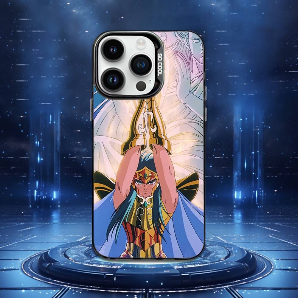 Cool S-Saint S-Seiya Anime Phone Case For iPhone 16,15,14,13,12,11,XS,Mini,Pro,MAX Black Matte Shockproof Cover