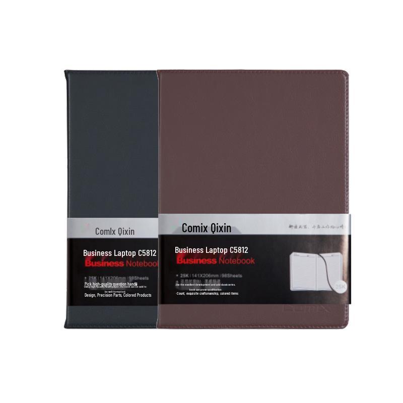 Qixin C5812 25K Leather Notebook, 82 Sheets