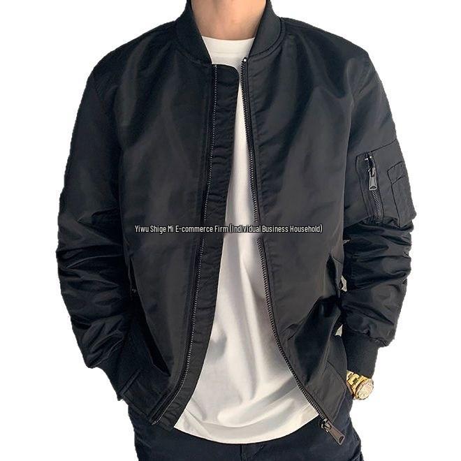 2026 Men's Korean Style Loose Fitting Baseball Jacket, Plus Size Casual Streetwear
