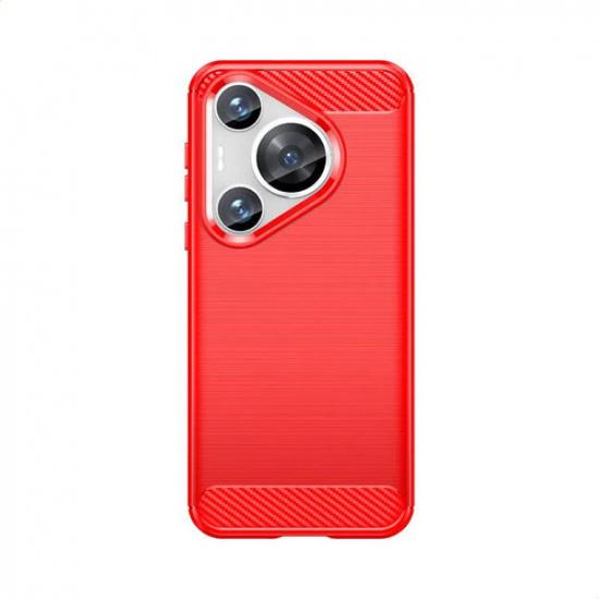 

Phone Case For Huawei Pura 70 Pro ,flexible Tpu Fiber Protective Cover For Huawei Pura 70 Pro червоний