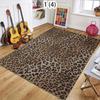 Leopard Print Area Rug Faux Fur Texture Non-Slip Durable Decorative Carpet for Living Room Bedroom Entryway Modern Home Decor