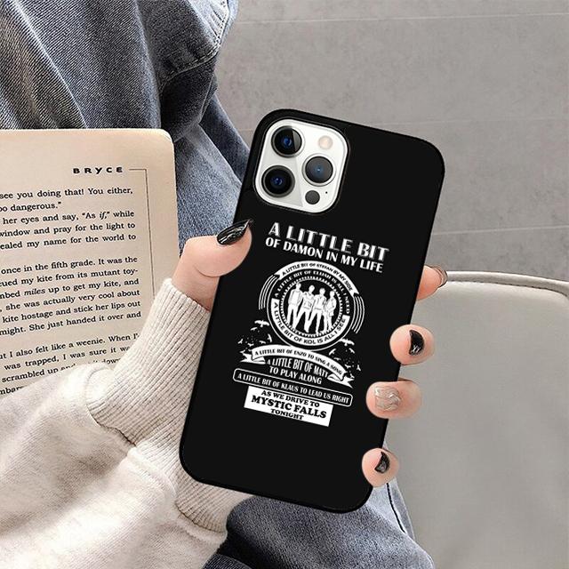 A little bit of Damon Vampire Diaries Phone Case For iPhone 17 Air 16 15 14 13 12 11 Pro Max Plus Max Cover coque