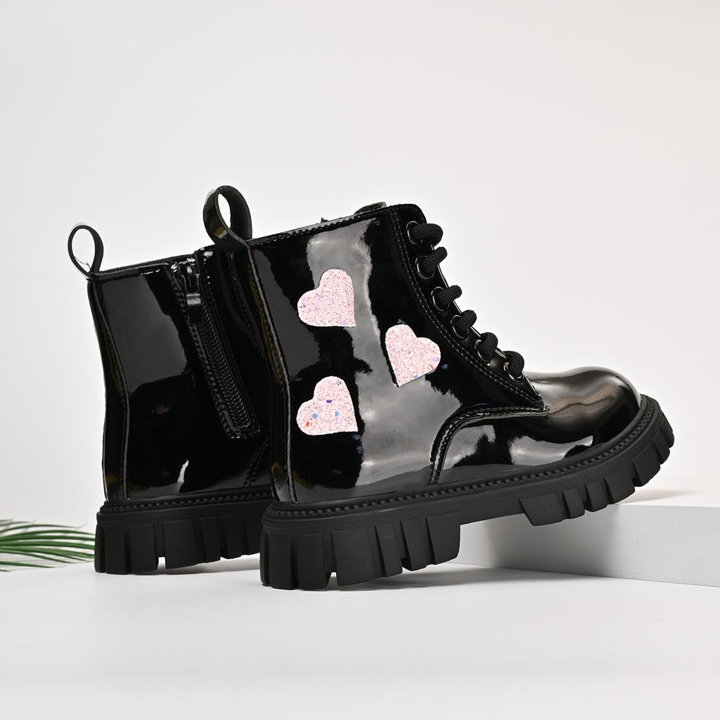 Girls Autumn/Winter Fashion New Round Toe Soft/Cute Thick-soled Zipper Cute Short Boots Baby Light and Elegant Thick-soled Boots