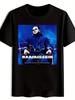 Retro Rock Band Graphic T-shirt - Black Crew Neck Short Sleeve Tee with RAMMstein & OASIS Design