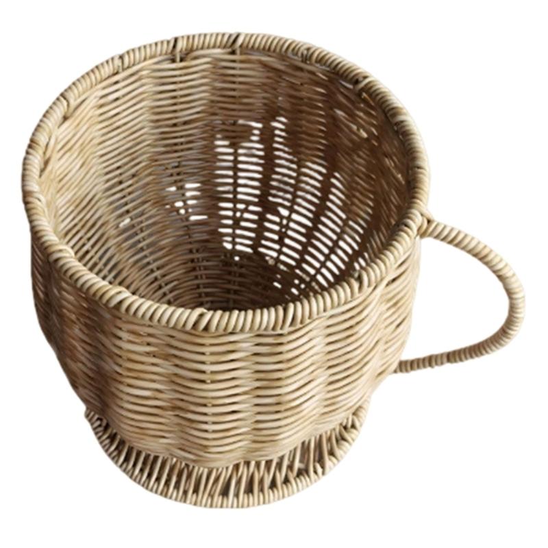 Modern Coffee Bean Storage Box With Woven Aesthetic Finish Imitation Rattan Storage Basket For Home Use 1