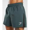 Gymshark Sport 5  Pantaloni scurți Verde ceață Negru A2A8K ECDP