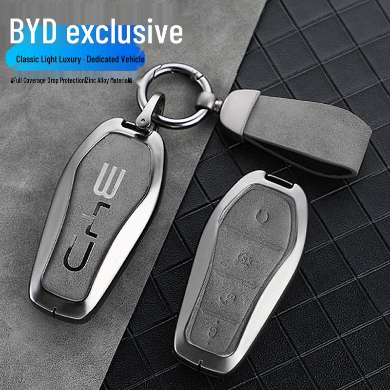 Compatible Key Case for BYD: Qin Plus DMi, Dolphin, Song Plus, Han EV, Yuan Pro, Tang, and E2 Models