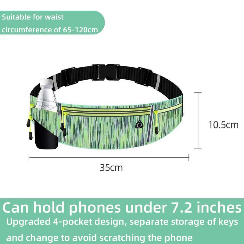 

Персонализированная сумка для мобильного телефона для бегового оборудования, поясная сумка шириной 7 дюймов, ультратонкая и многофункциональная женская сумка для ключей, несколько наружных карманов. Can carry water bottle