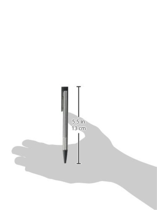 LAMY LAMY Logo Stainless Steel Ballpoint Black Pen, (L205BK)