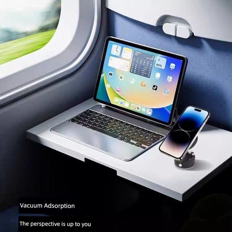 Car Mount with Magnetic Suction, Foldable Vacuum Adsorption, Suitable for Car Navigation and Desktop Use, Strong Suction and Stable