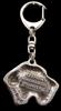 German Wirehaired Pointer - Silver-plated Key Ring with a Dog In a Gift Box, Handbag Decoration, Backpack Pendant by Art-Dog Brand