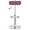 Bar Stool Set of 2 Brown Fabric