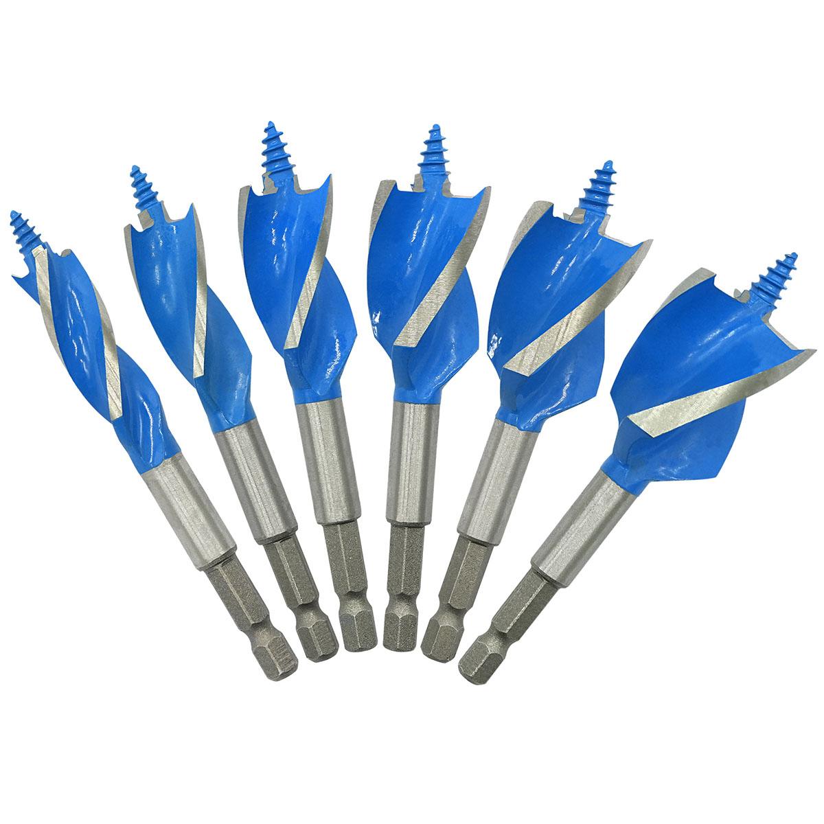 Woodworking Drilling Set,Four Slot Four Blade Drill Bit, Hexagonal Handle Drilling Bit,Hole Expanding Drill Bit, Hole Opener