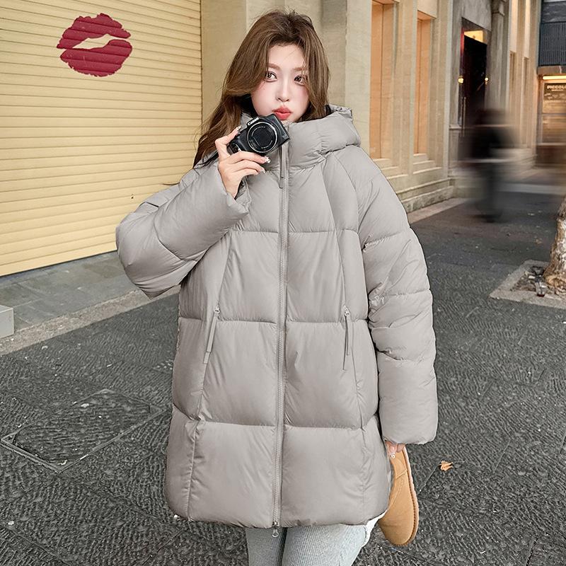 Women's Mid-length Winter Coat, Thickened Korean Style New Loose Bread Coat, Women's Cotton Coat