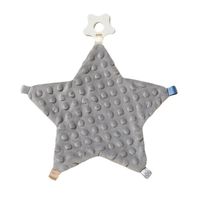 Baby Soothing Towel Teether Plush Toy Soft Bean Fleece Sleeping Hand Puppet for Infants