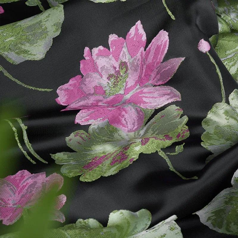 50x145cm Lotus Colored Yarn Dyed Jacquard Fabric DIY Sewing Vest Cushion Cloth Jacquard Women's Braces Skirt Clothing Fabric