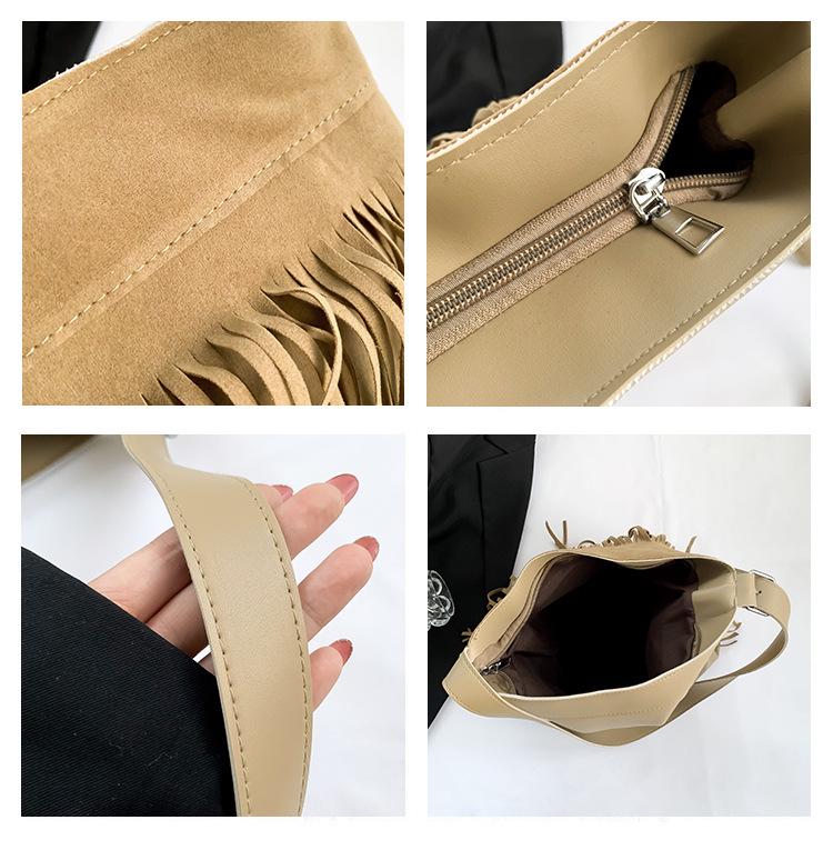 Women's Large Capacity Retro Tassel Shoulder Bag - Autumn 2023 Fashion