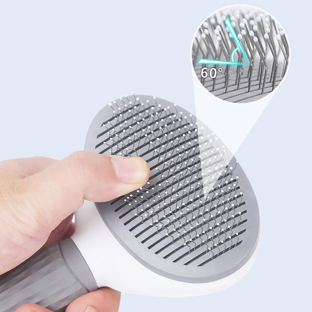 Pet Grooming Comb for Cats & Dogs, One - Click Hair Removal, Special Design, Ideal for Detangling & Shedding Control