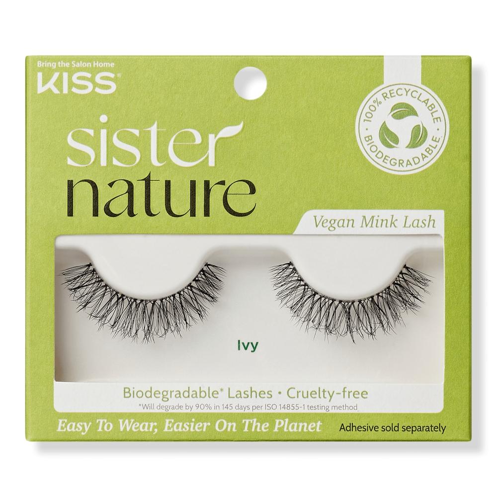

Клеевые ресницы Kiss Sister Nature Vegan, цвет Ivy, 1 пара