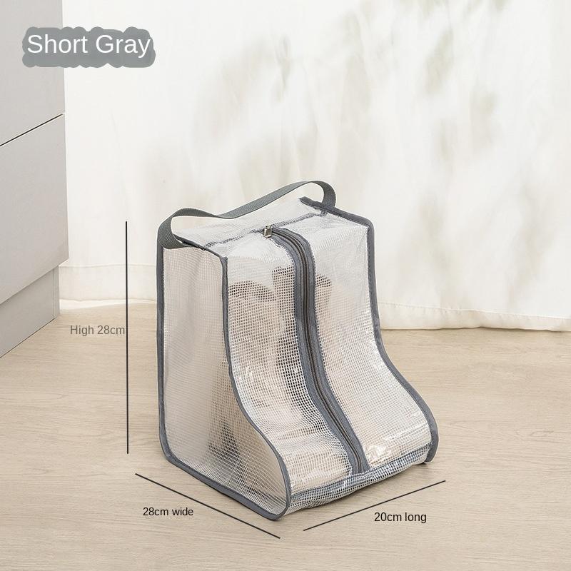 

Boot Storage Bag Dust Cover for Shoes Transparent Moisture-proof and Mildew-proof Boots and Short Boot Protective Cover серый