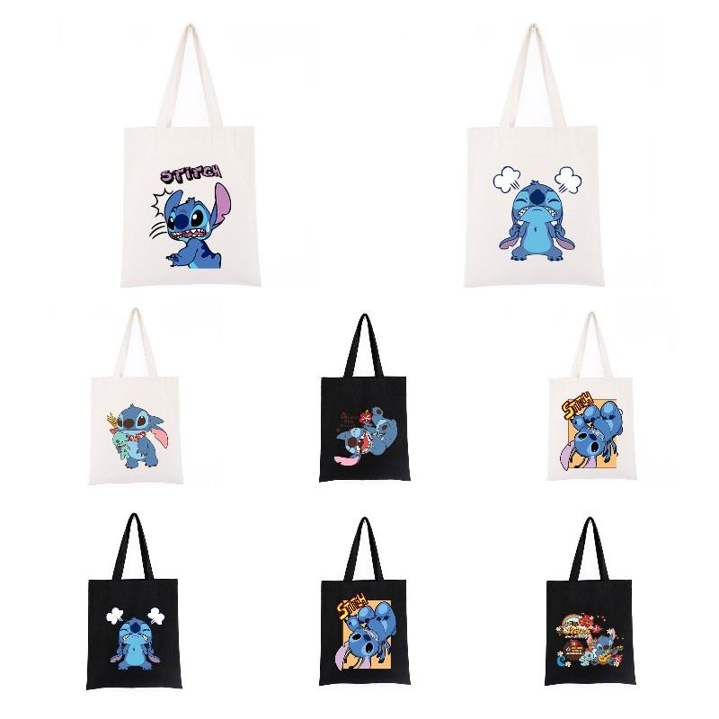 Cute And Spacious Cartoon Canvas Shoulder Bag For Daily Shopping