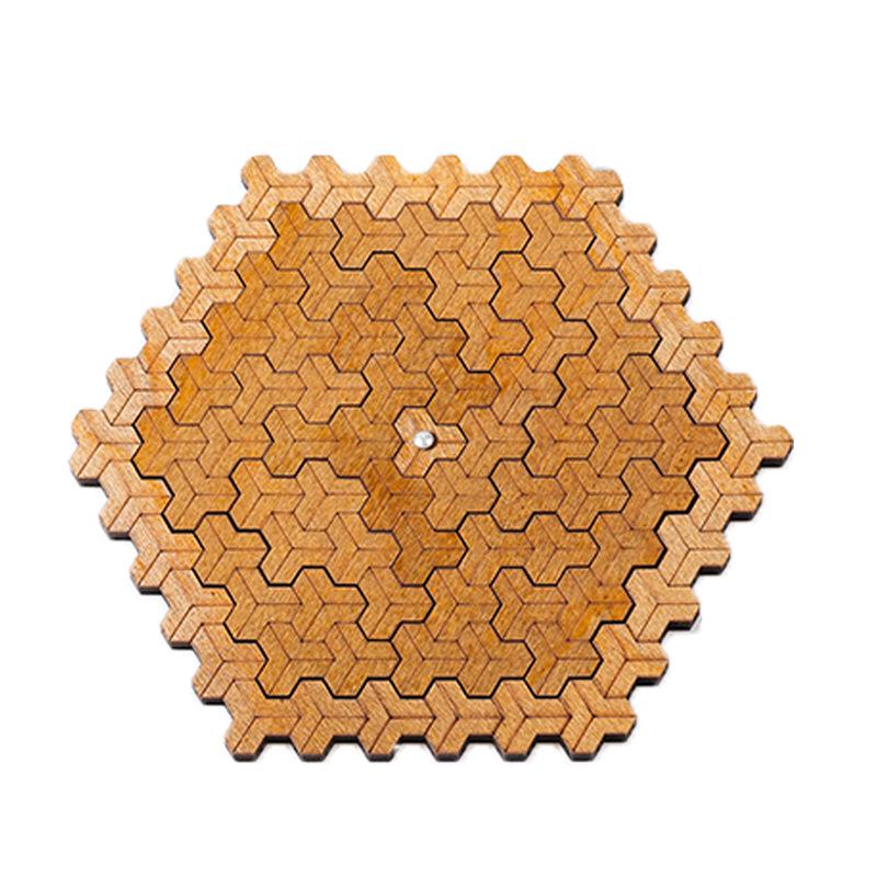 Escher Cube Level 10 Wooden Puzzle: High IQ Brain-Teaser