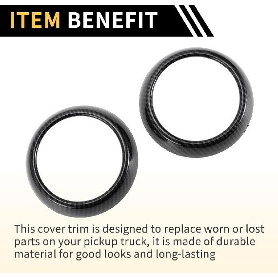 Dashboard Side Air Vent AC Outlet Cover Trim for Chevrolet Colorado for GMC Canyon 2023-2024 Central Dash Air Vent Ring Cover Trims ABS Carbon Fiber