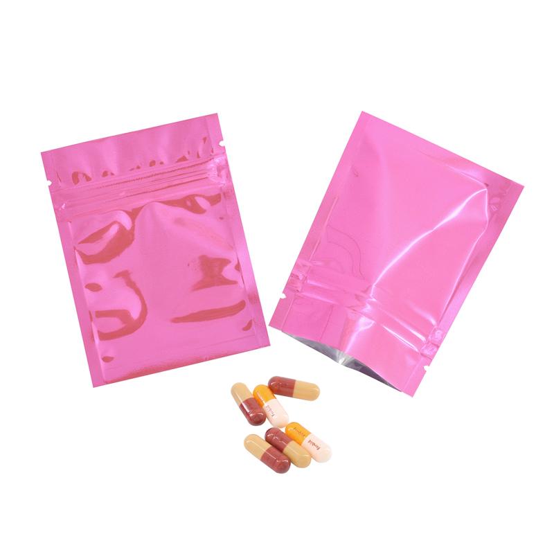 100 Pcs Colorful Top Feed Foil Zip Lock Bags Food Pouch,Mylar Aluminum Foil Bags,Tea Pouches,Food Storge Bag