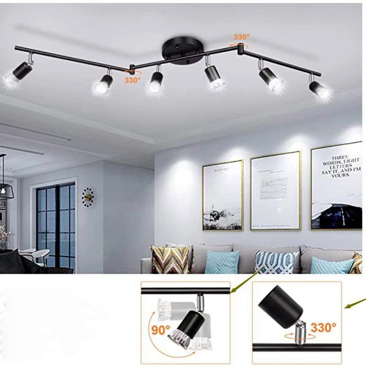 Adjustable 4-Head LED Ceiling Spotlight for Exhibition Halls