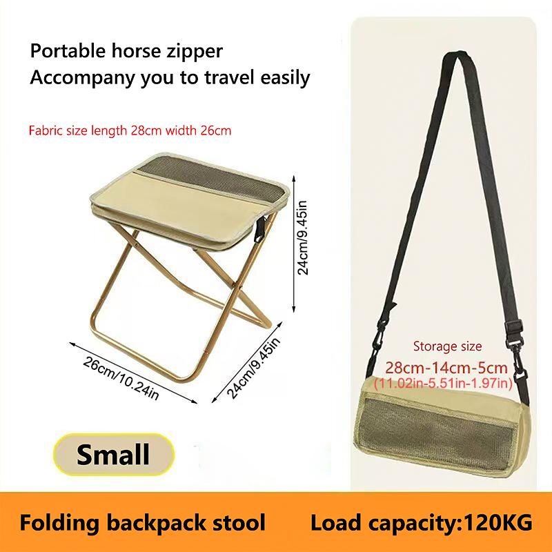 Folding Chair with Mesh Bag Crossbody Bag Outdoor Supplies with Storage Bag Oxford Fabric Waterproof Convenient To Carry