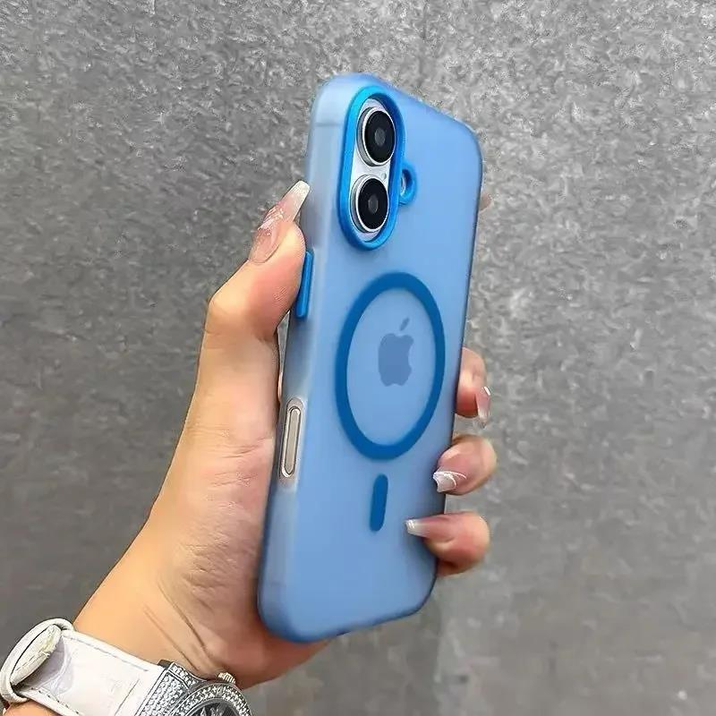 Matte Candy Magnetic Wireless Charge Transparent Case For iPhone 17 Air 16 15 14 13 12 Pro Max For Magsafe Shockproof Hard Cover