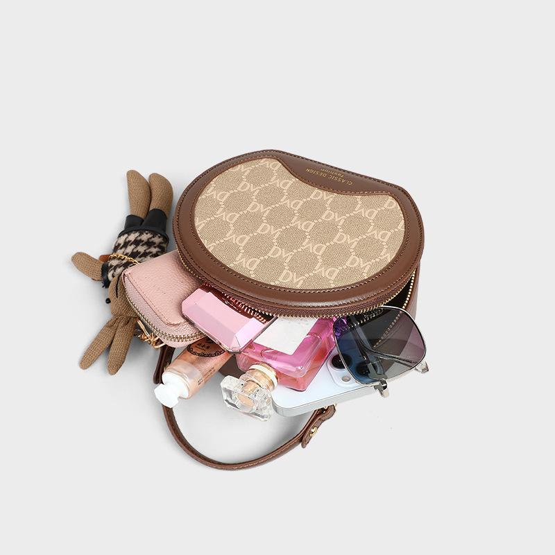 New Autumn Small Bag Crossbody Bag Women's Bag High-end Handheld Shoulder Small Round Bag