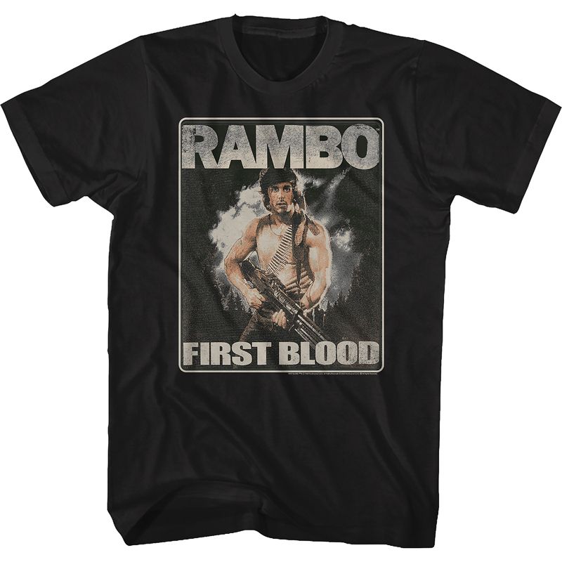 2026Maglietta Unisex Ispirata a John Rambo - Grafica Iconica del Film con Firma di Rambo e Stampa 'Hope' - Maglietta Estiva Casual a Maniche Corte