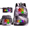 Rhythm box peripheral schoolbag sprunki cartoon starry sky backpack 3-piece set