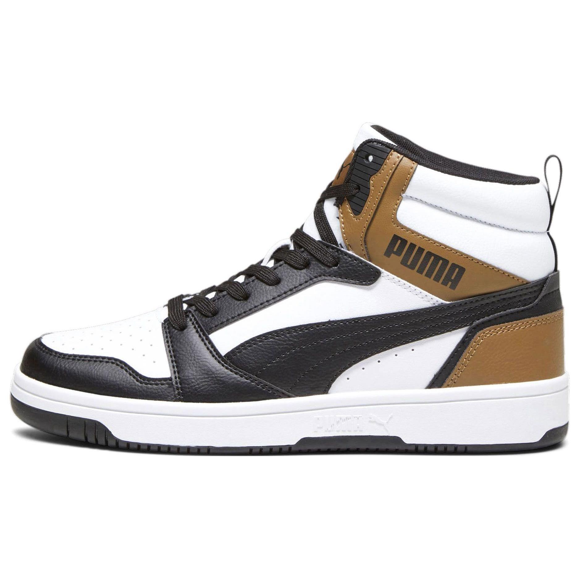 PUMA Rebound V6 White Black Chocolate Men s 392326-09 EU 35.5