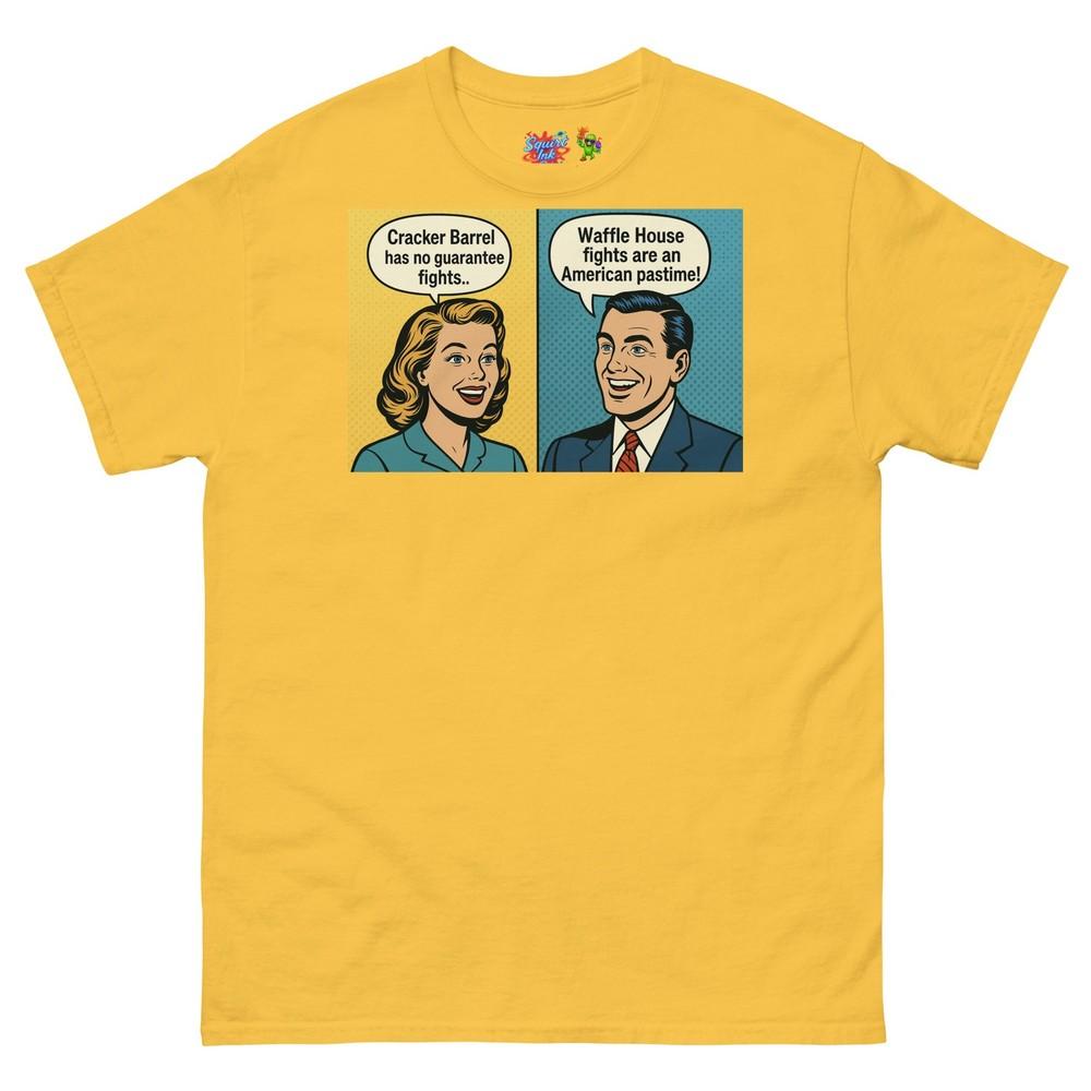 

Waffle House Fights/Cracker Barrel Funny T Shirt L