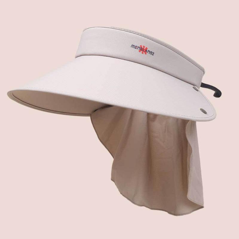 Hat women's summer new outdoor empty top hat ice silk UV protection sun hat large brim sun protection hat women