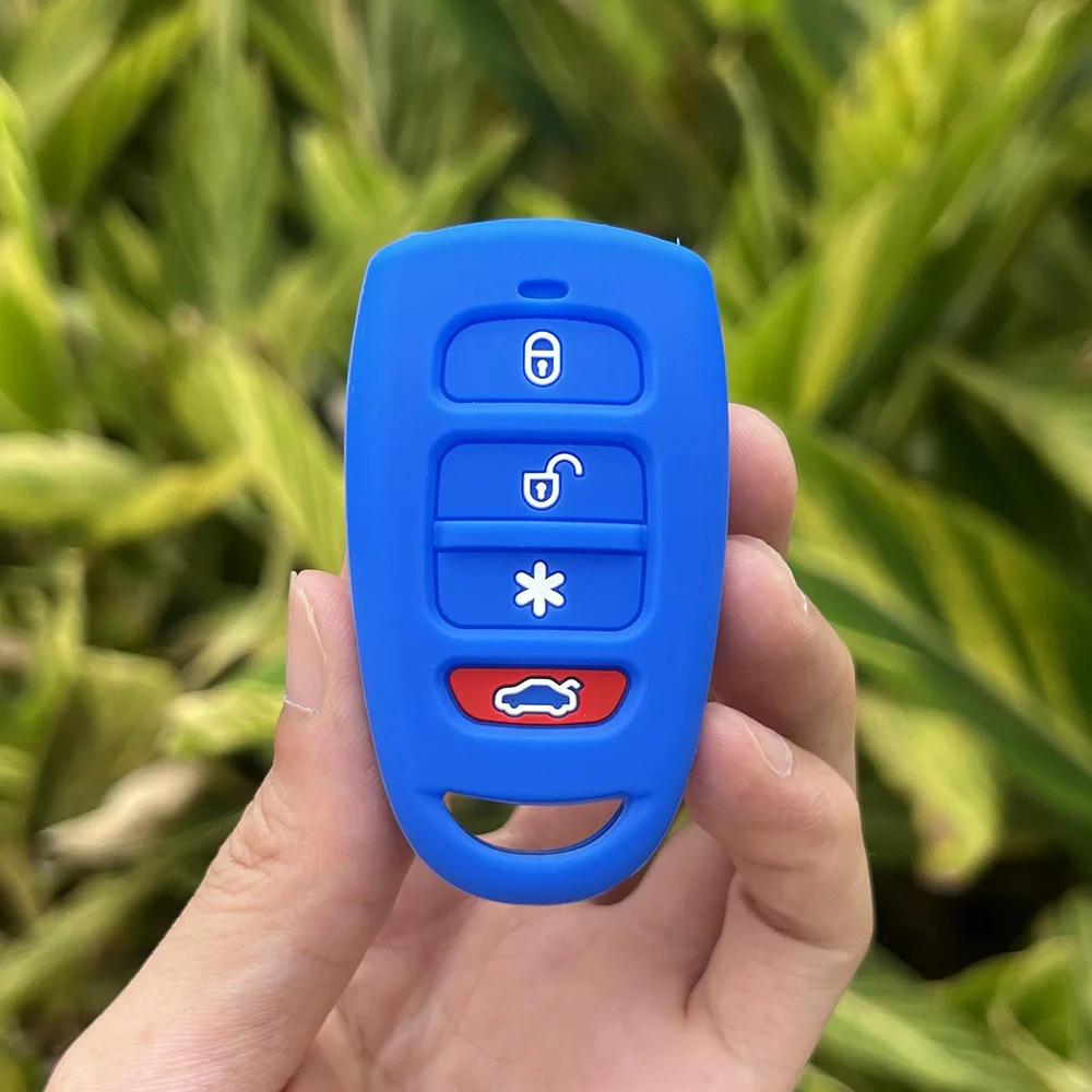 Silicone Car Key Case Cover For Hyundai Tucson Accent For Kia Sedona Mini Van Sorento Carens Sonata 5 Buttons Key Shell Holder