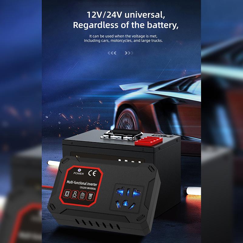 Car Power Inverter 200W 12V/24V To 220V Converter Charger Adapter Universal Socket Portable Vehicle-Mounted Home Auto Inverters
