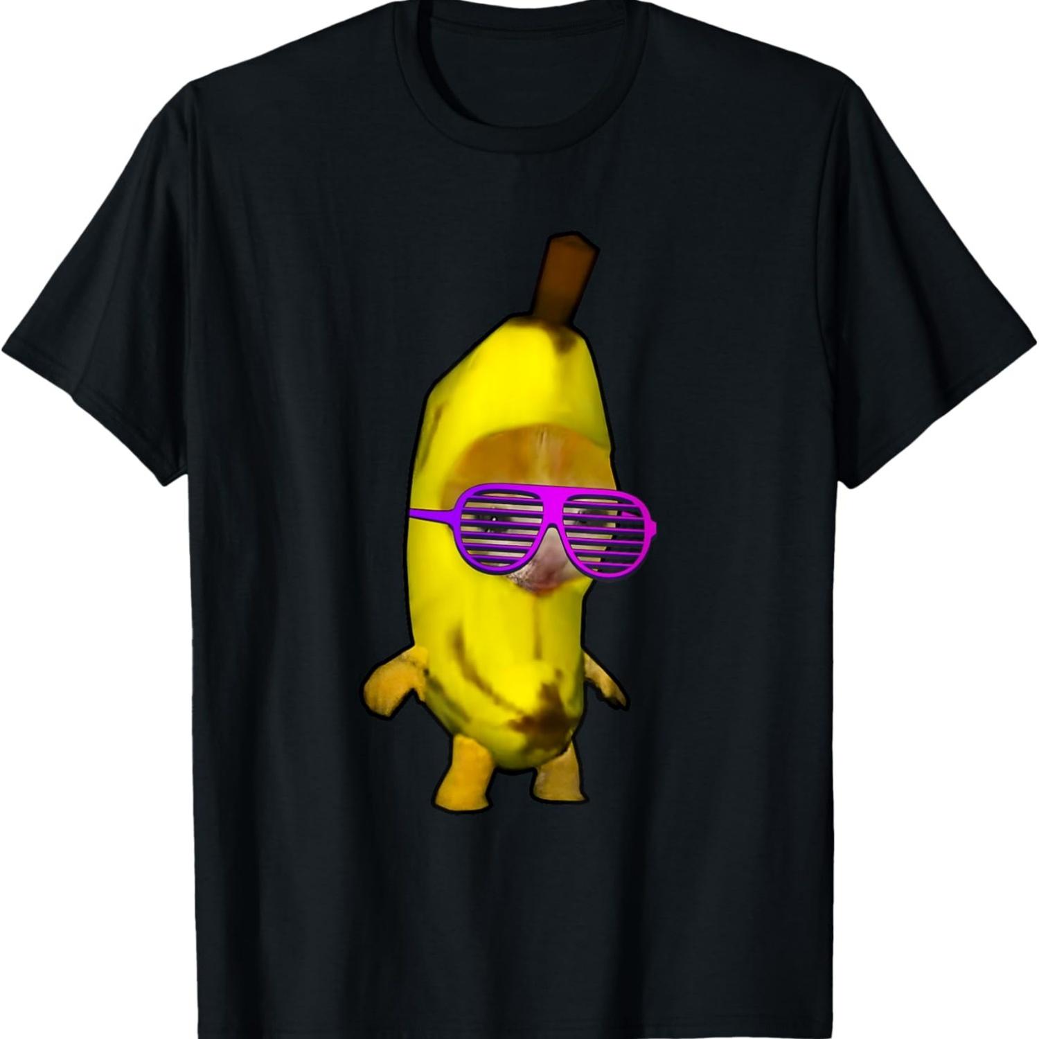 Cute Banana Cat Happy Bananacat Meme Kitty Cat Lovers Meme T-Shirt for Men Women Girls Kids(1) S