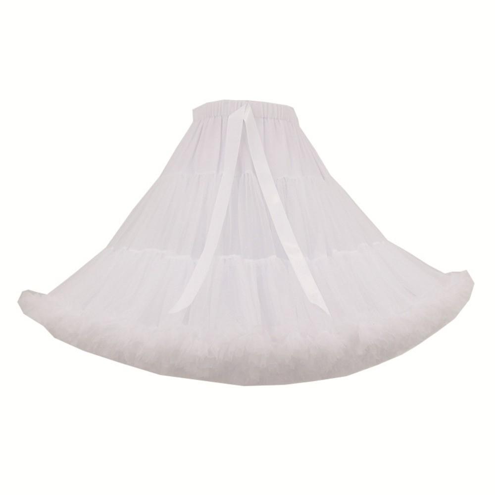 58 Styles Lolita Tutu Skirt 42cm 280g Hexagon Mesh Crinoline No Bone Petticoat Daily Cosplay