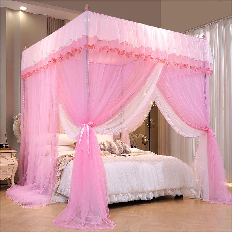Three-Door Princess Style Thickened Mosquito Net for Single/Double Bed