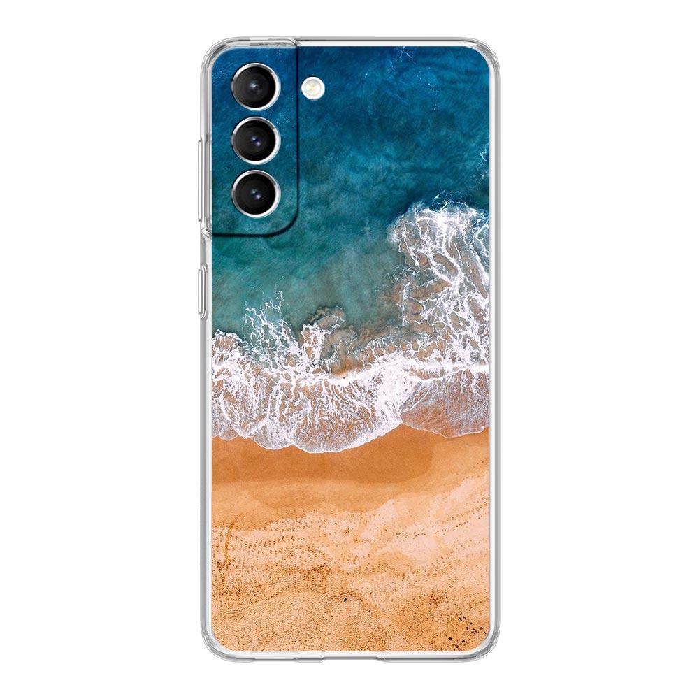 Sea blue Sky beach Clear Silicone Phone Case For Samsung Galaxy S23 S22 5G S20 Ultra S21 FE 5G S10E S9 S8 S10 Plus Soft Cover