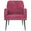351408 vidaXL Fauteuil Rouge bordeaux 62x79x79 cm Velours